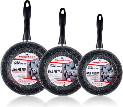 Batterie de cuisine MAGEFESA K2 Gransasso Set 3 Poêles Induction