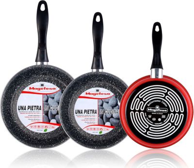 Batterie de cuisine MAGEFESA K2 Roja  Set 3 Poêles à Frire Induction Batterie de cuisine MAGEFESA K2 Roja  Set 3 Poêles à Frire Induction