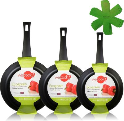Batterie de cuisine WECOOK Wecook Ecogreen Set 3 Poêles Induction