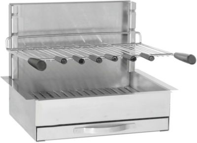 Barbecue charbon FORGE ADOUR 961.56 inox encastrable 56 cm