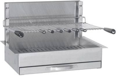Barbecue charbon FORGE ADOUR 961.66 inox encastrable 57 cm