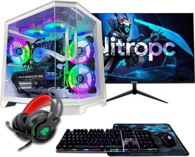PC Gamer NITROPC Pack Gold Blanc