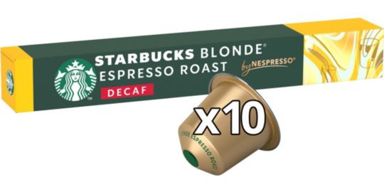 Capsules NESTLE NESPRESSO by STARBUCKS roast déca