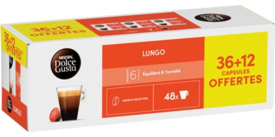 Dosette NESTLE DOLCE GUSTO LUNGO x36+12