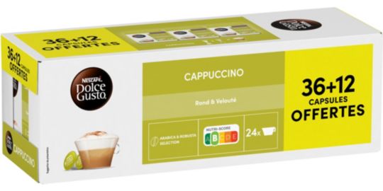 Dosette NESTLE DOLCE GUSTO CAPPUCCINO x36+12