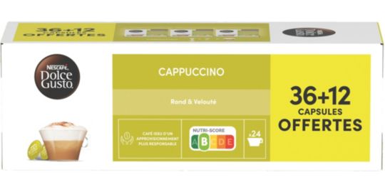 Dosette NESTLE DOLCE GUSTO CAPPUCCINO x36+12
