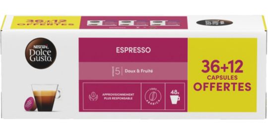 Dosette NESTLE DOLCE GUSTO ESPRESSO x36+12