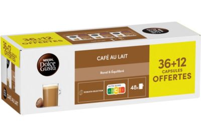 Dosette NESTLE DOLCE GUSTO CAFÉ AU LAIT x36+12