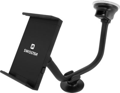 Support smartphone SWISSTEN Clip Extensible, Fixation Ventouse Noir