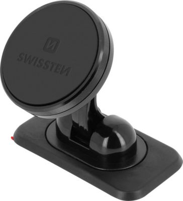 Support smartphone SWISSTEN Magnétique, Fixation Adhésive, DM6 Noir