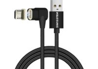 Câble micro USB SWISSTEN USB / Micro-USB coudée Charge Rapide 3A