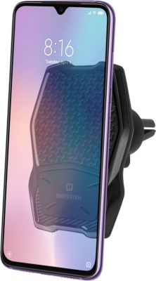 Support smartphone SWISSTEN 10W Magnétique, Grille d'aération - Noir