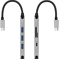 SWISSTEN Hub USB-C 6en1 USB-C PD 100W Micro-SD