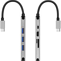 SWISSTEN Hub USB-C 8en1 HDMI, Ethernet, Micro-SD