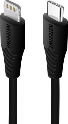 Câble Lightning SWISSTEN USB-C vers Lightning 3A Noir 1m