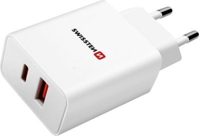 Chargeur SWISSTEN Chargeur Secteur GaN 30W USB + USB-C Swi
