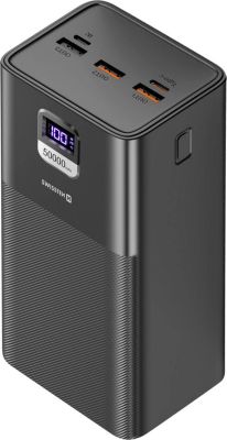 Batterie externe SWISSTEN 50000mAh, USB + USB-C 100W Noir Batterie externe SWISSTEN 50000mAh, USB + USB-C 100W Noir