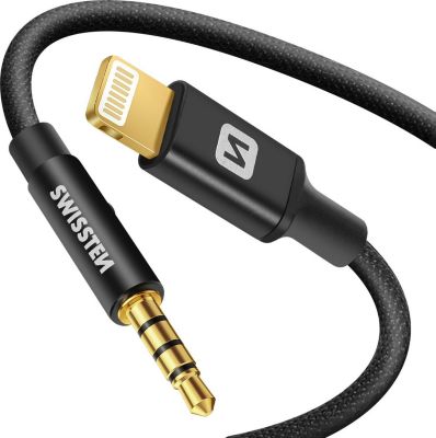 Câble Jack SWISSTEN Audio Swissten Noir 1,5m