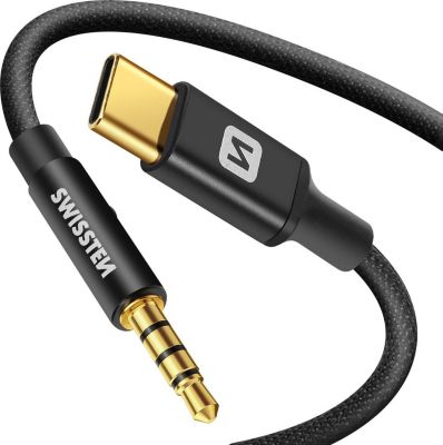 Câble Jack SWISSTEN Audio Swissten Noir 1,5m