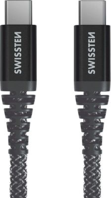 Câble alimentation SWISSTEN USB-C vers USB type C 60W, Aramide 1.5m