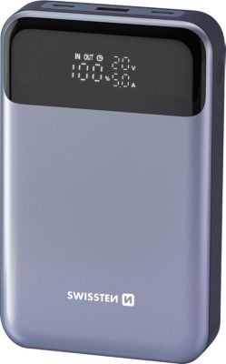 Chargeur ordinateur portable SWISSTEN 20000mAh, USB-C 100W + 2x USB Chargeur ordinateur portable SWISSTEN 20000mAh, USB-C 100W + 2x USB