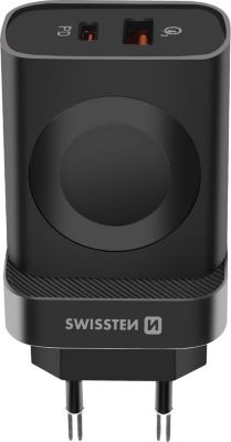 Chargeur secteur SWISSTEN 22.5W USB / USB-C / Apple Watch Noir
