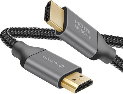 Câble HDMI SWISSTEN HDMI 2.0 4K 60Hz Connecteurs Or 1m