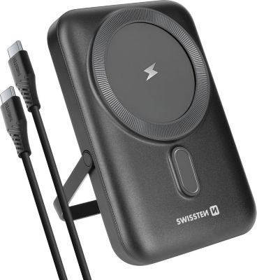 Batterie externe SWISSTEN MagSafe 10000mAh + USB-C 20W, Support