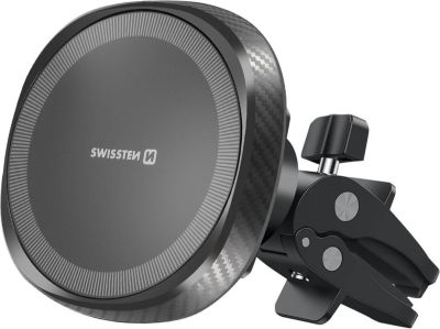Support smartphone SWISSTEN Voiture MagSafe Grille d'aération Noir