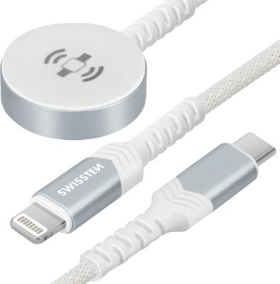 Chargeur induction SWISSTEN Apple Watch + Lightning Connecteur USB-C