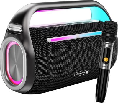 Enceinte PC SWISSTEN 80W Bluetooth + Micro Sans Fil Noir