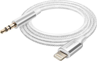 Câble Jack SWISSTEN Câble Lightning / 3.5mm Blanc 1.5 m