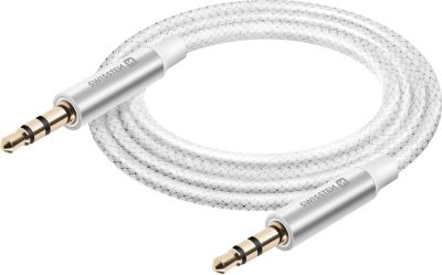 Câble Jack SWISSTEN Câble Jack 3.5 mm / 3.5mm Blanc 1.5 m