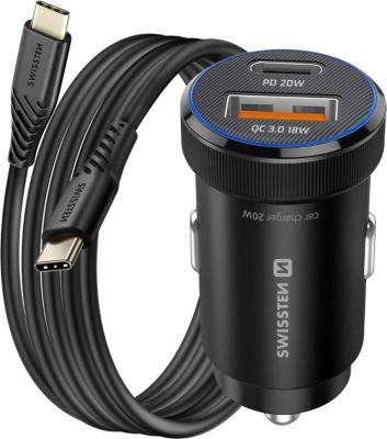 Chargeur allume cigare SWISSTEN Swissten Chargeur Voiture USB-C 20W / US