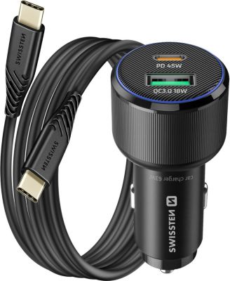 Chargeur allume cigare SWISSTEN Swissten Chargeur Voiture USB-C 45W PD e