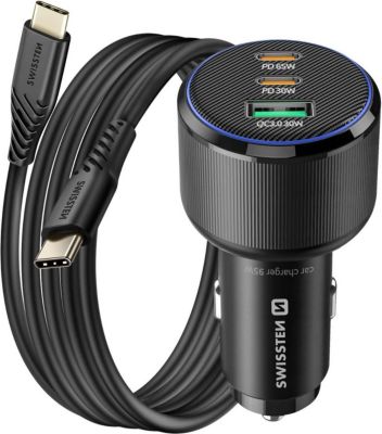 Chargeur allume cigare SWISSTEN Swissten Chargeur Voiture 2x USB-C PD 65