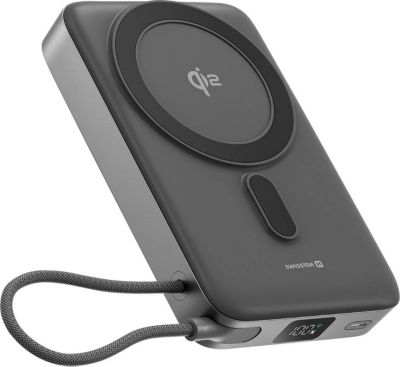 Batterie externe SWISSTEN Qi2 MagSafe 10000mAh et USB-C 35W