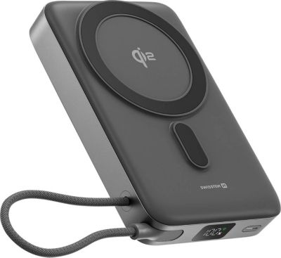 Batterie externe SWISSTEN Qi2 MagSafe 10000mAh et USB-C 35W