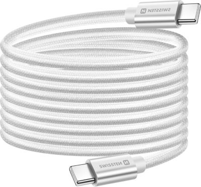 Câble USB SWISSTEN USB-C vers USB-C 3m 60W Charge Rapide