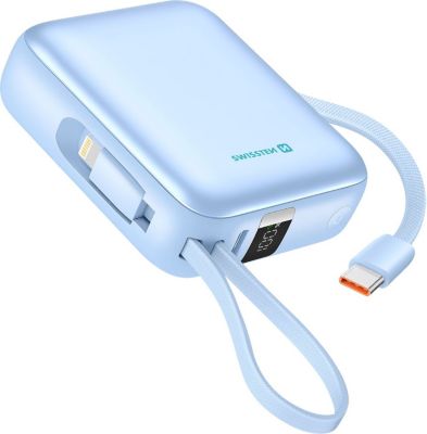 Batterie externe SWISSTEN 10000mAh 22.5W avec Câbles et Écran LCD