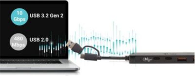 Hub USB C DEXLAN C31HUBMETAL2A2C