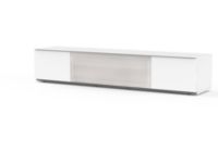Meuble TV SONOROUS Studio STA 200 Blanc-Gris Porte Textile