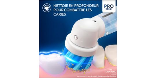 Brosse à dents électrique ORAL-B Vitality Pro Kids  Roi Lion + étui de vo