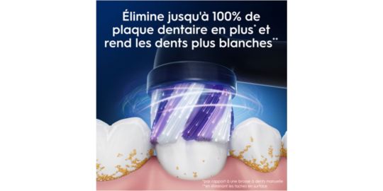 Brossette dentaire ORAL-B x3 Radiant White Noir