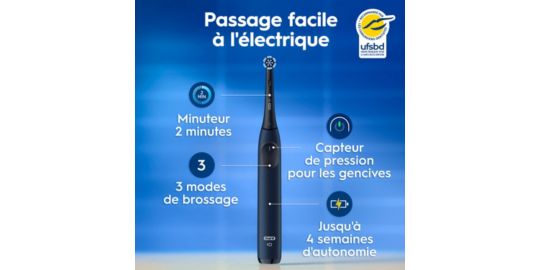 Brosse à dents électrique ORAL-B iO 2 Marine Blue Deep Clean + Travel Cas