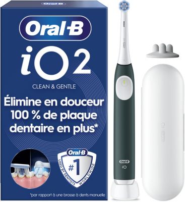 Brosse à dents électrique ORAL-B iO2 Series Vert Fôret + étui de voyage