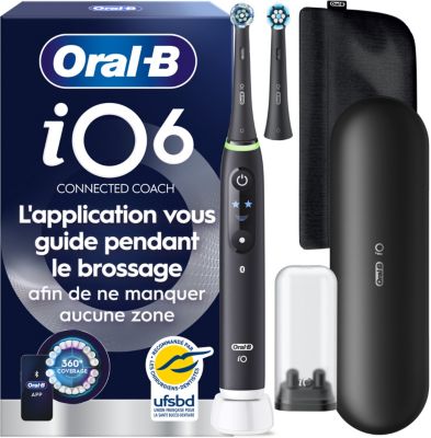 Brosse à dents électrique ORAL-B iO6 Noire Luxe Edition