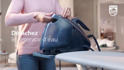 Voir la vidéo pour Centrale vapeur PHILIPS PSG9030/20 noir et rose doré 1,8L