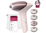 Épilateur Lumière Pulsée Philips Lumea Series 9000 BRI958/00 - Sans Fil, 4 Têtes, Rose, Fabriqué En Slovénie