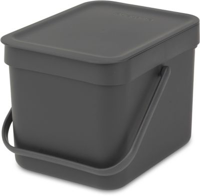 Composteur de cuisine BRABANTIA Compost Waste Bin Sort & Go 6L Grey